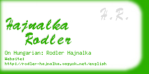 hajnalka rodler business card